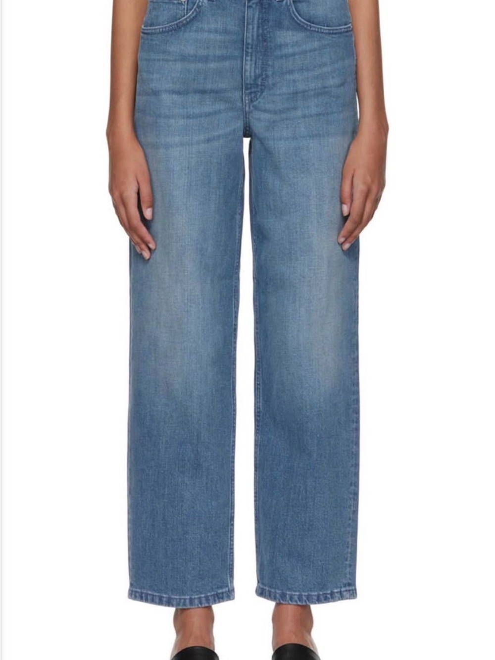 Straight Leg Women’s Jeans in Medium Blue Denim
